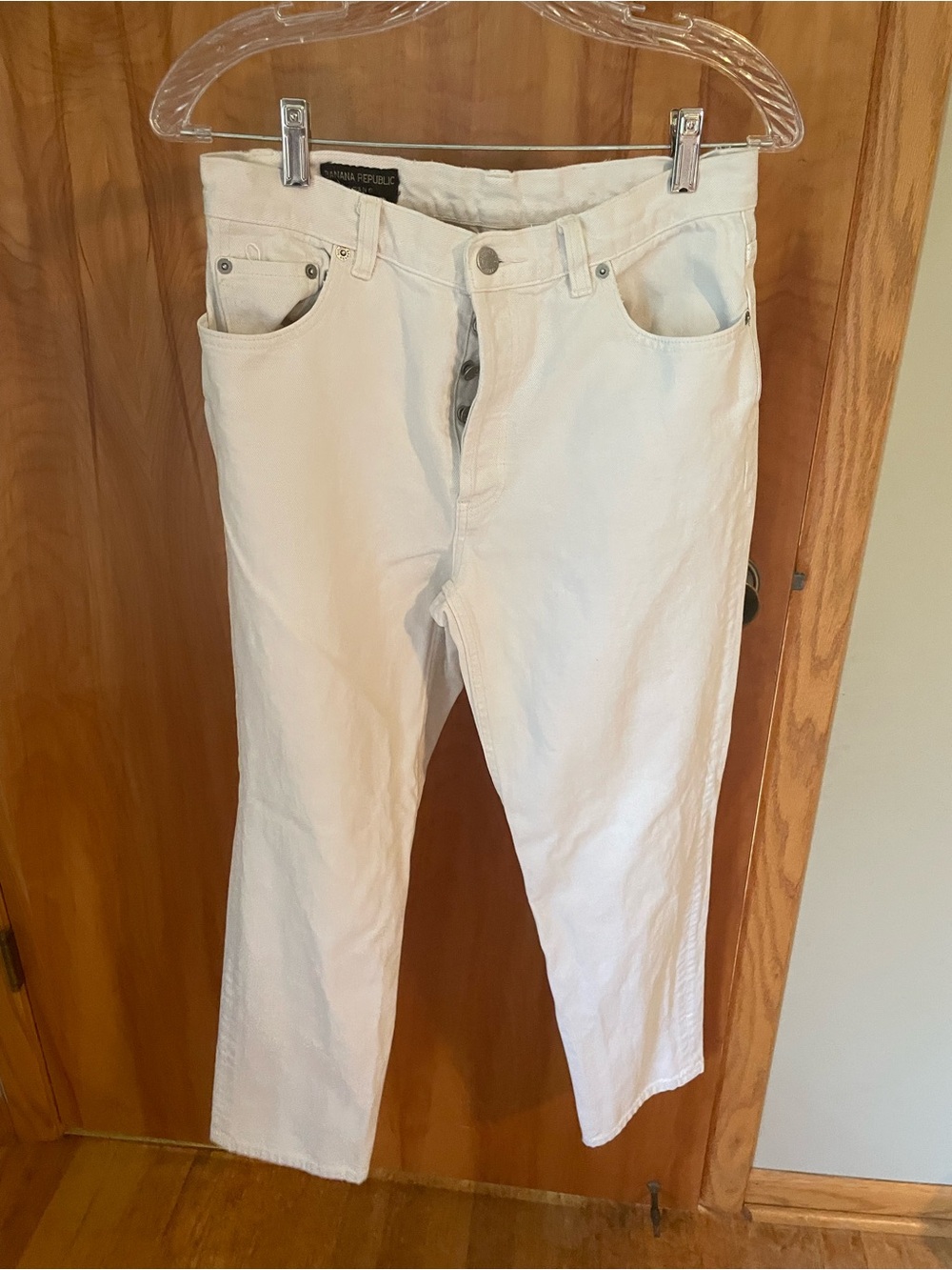 Banana Republic Cream Jeans - Classic Straight Fit
